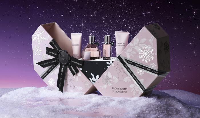 PURE TRADE creates a striking festive outfit for Viktor&Rolf's Flowerbomb